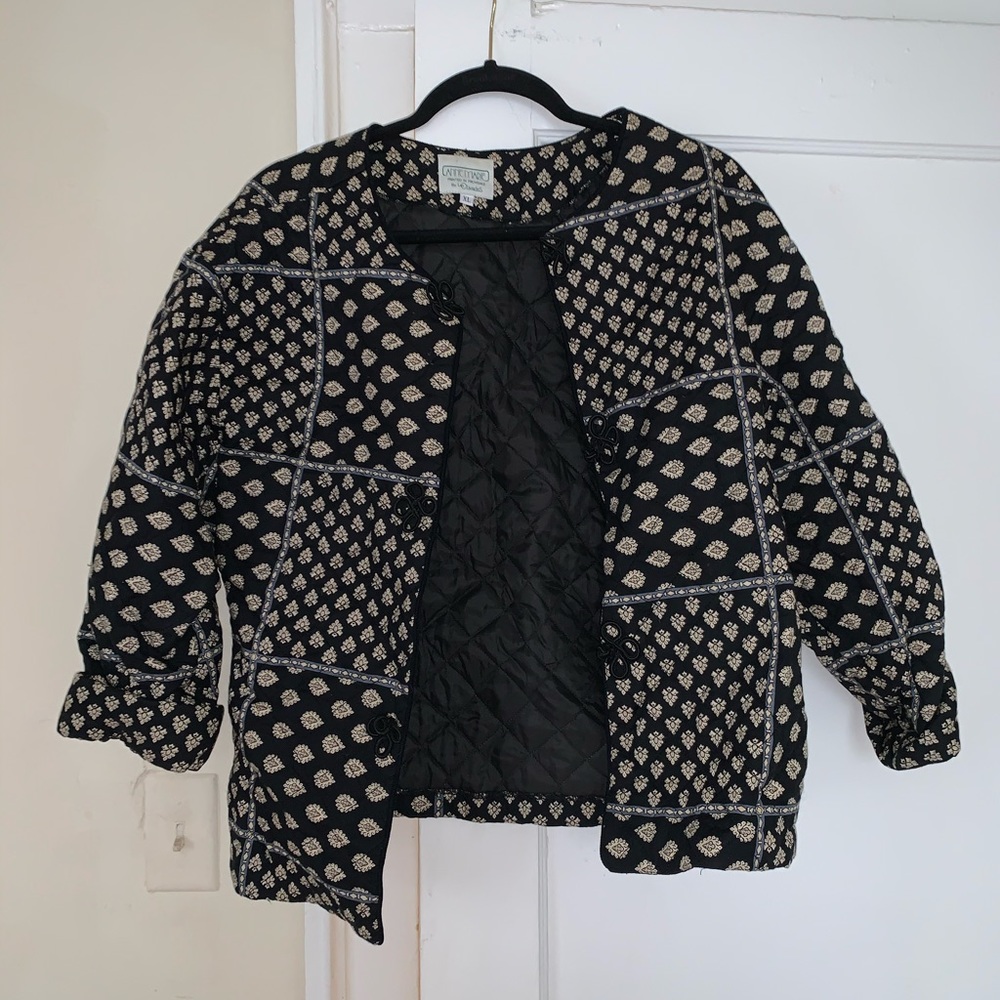 Padded cotton open Indian coat, size L